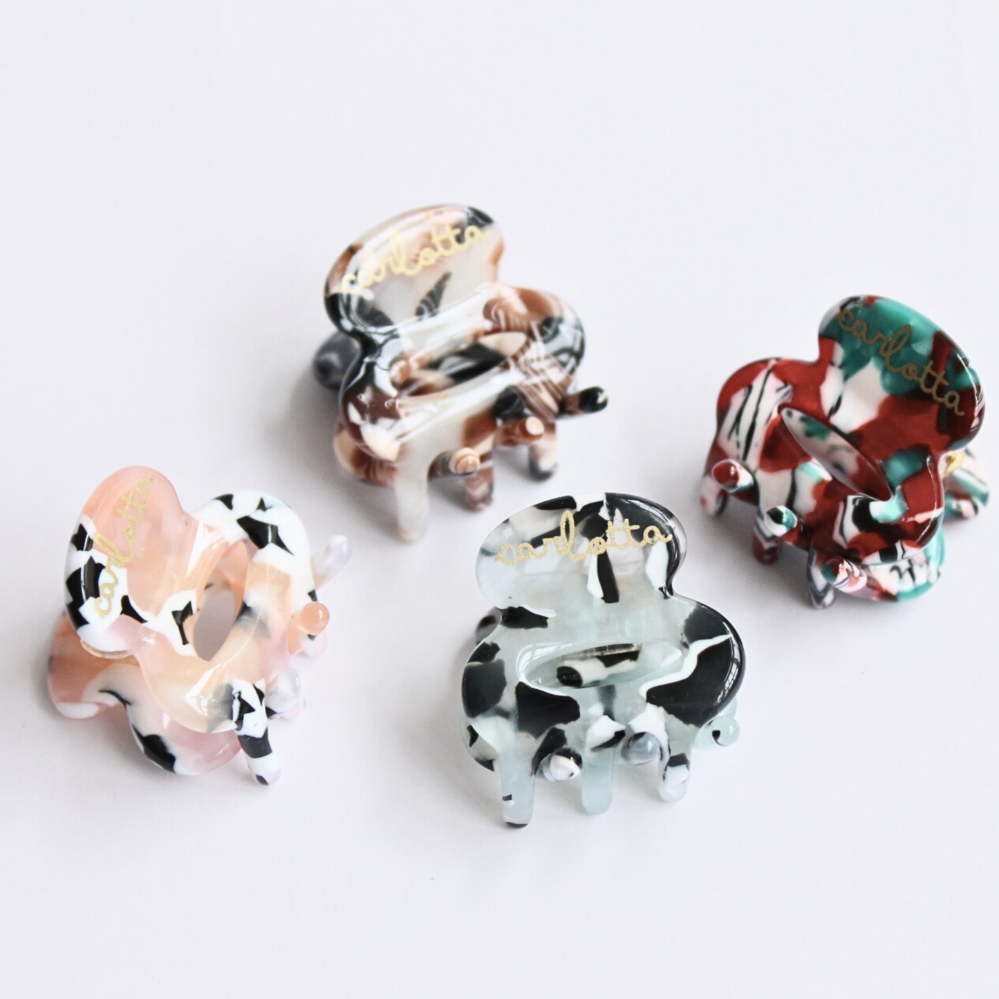 Daily habit set of four mini hair claw clips