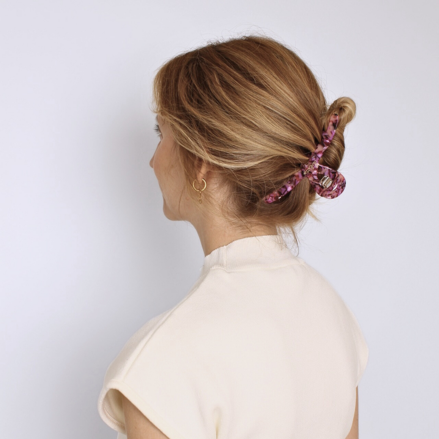 Inner strength large hair claw clip plum