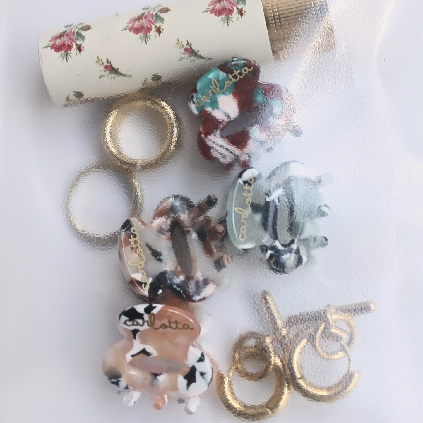 Daily habit set of four mini hair claw clips