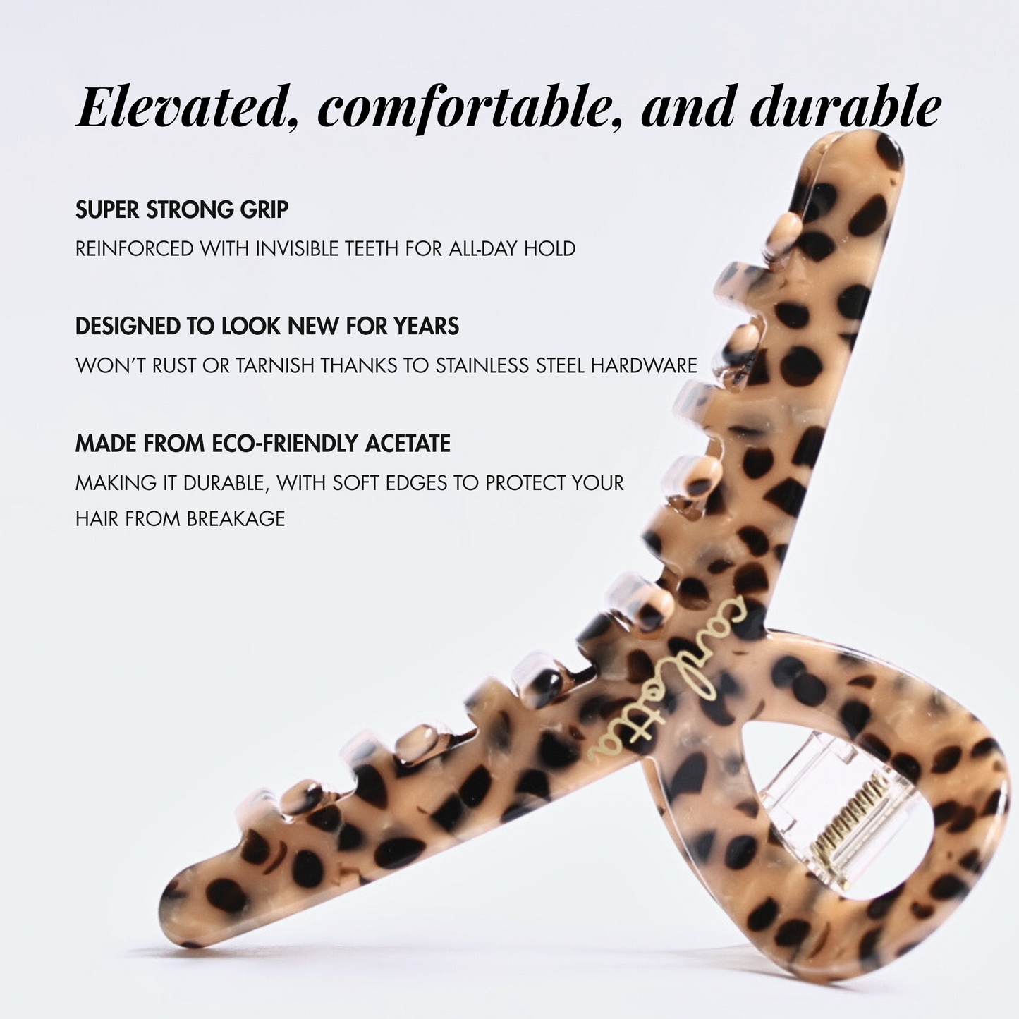 Inner strength medium hair claw clip animal print