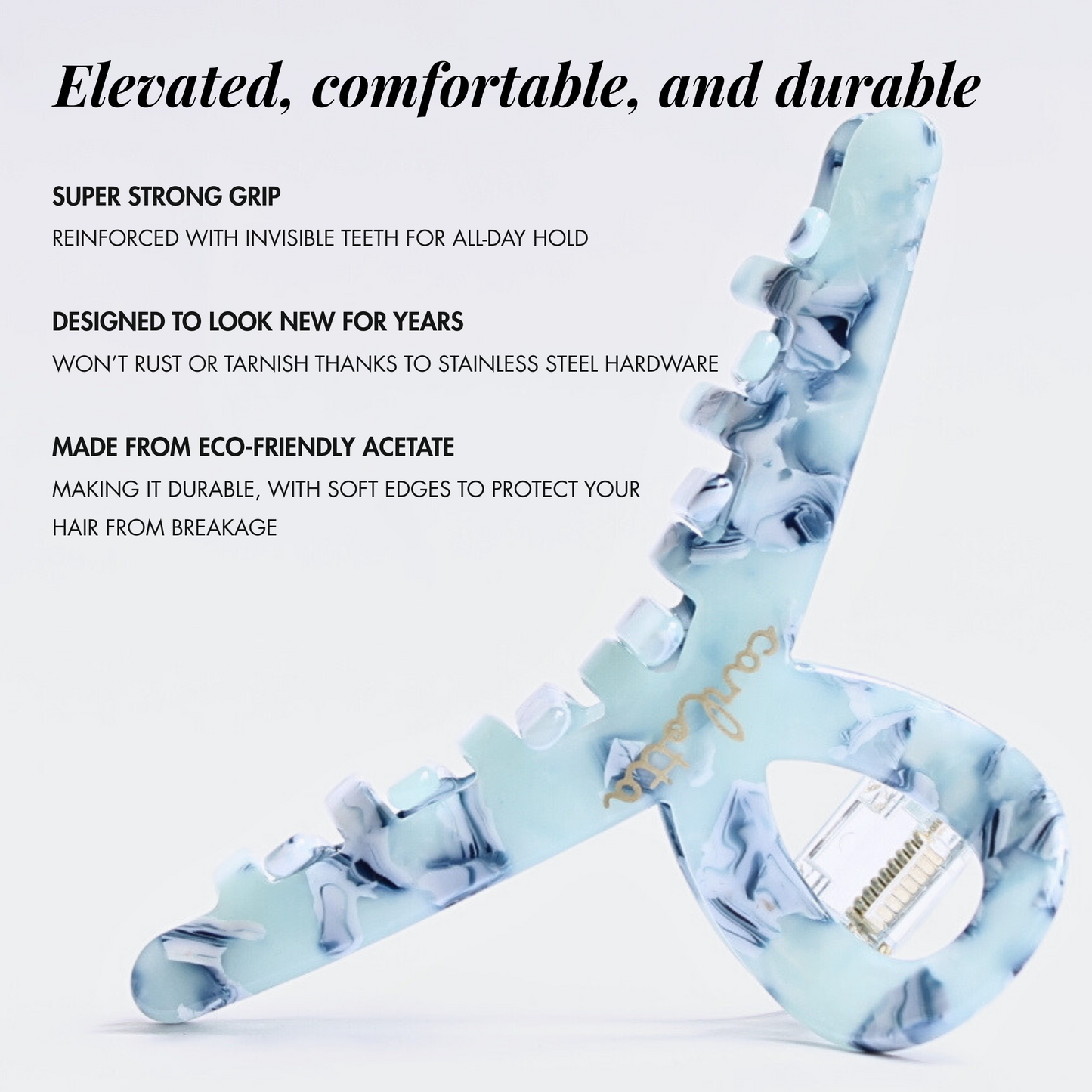 Inner strength medium hair claw clip sky