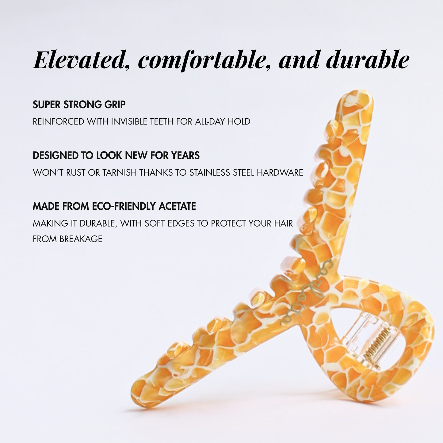 Inner strength medium hair claw honey