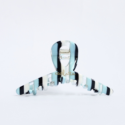 Inner strength medium hair claw clip sky blue stripes