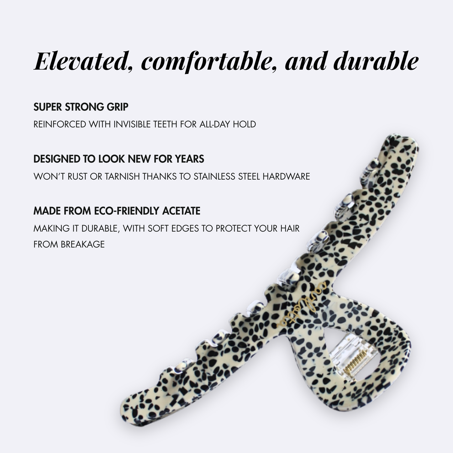 Inner strength large hair claw clip dalmatian