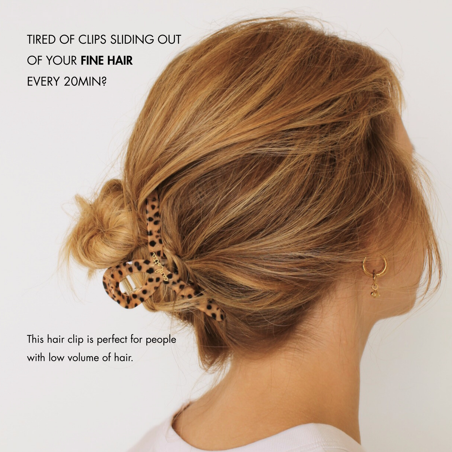 Inner strength medium hair claw clip animal print