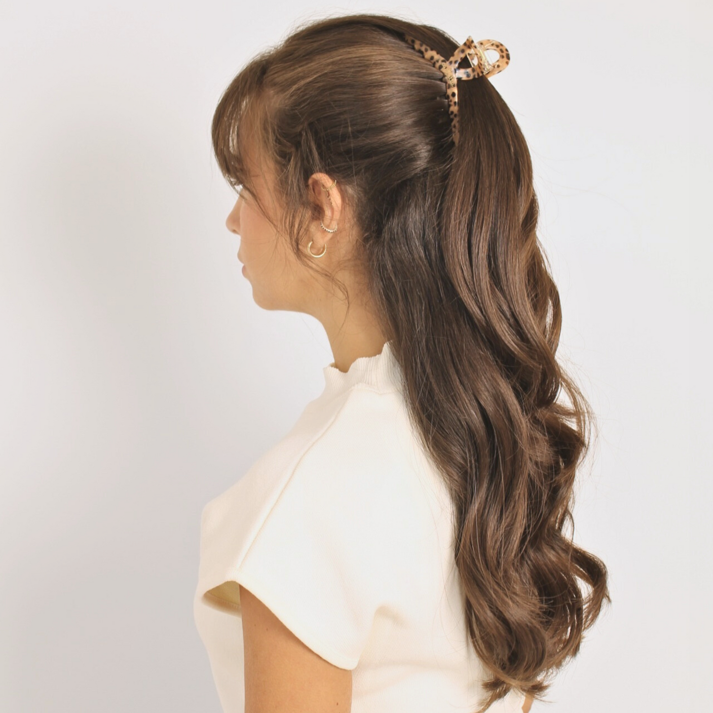 Inner strength medium hair claw clip animal print