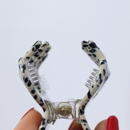 Daily habit set of two hair claw clips - dalmatian & animal print