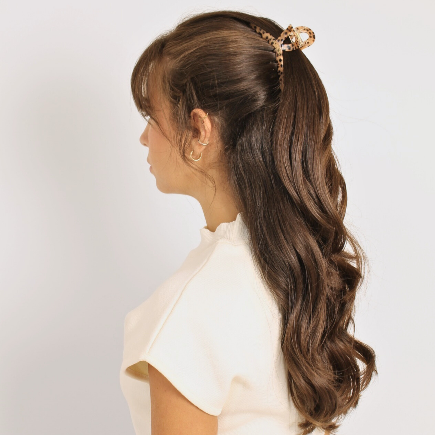 Inner strength medium hair claw clip animal print