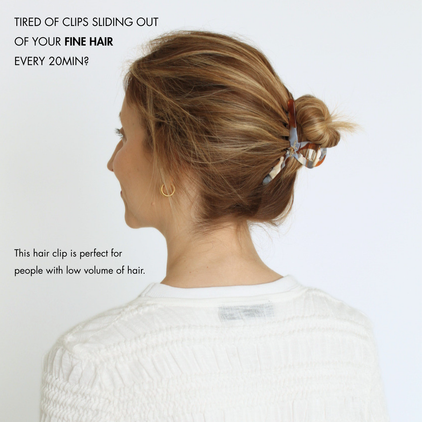 Inner strength medium hair claw toffee