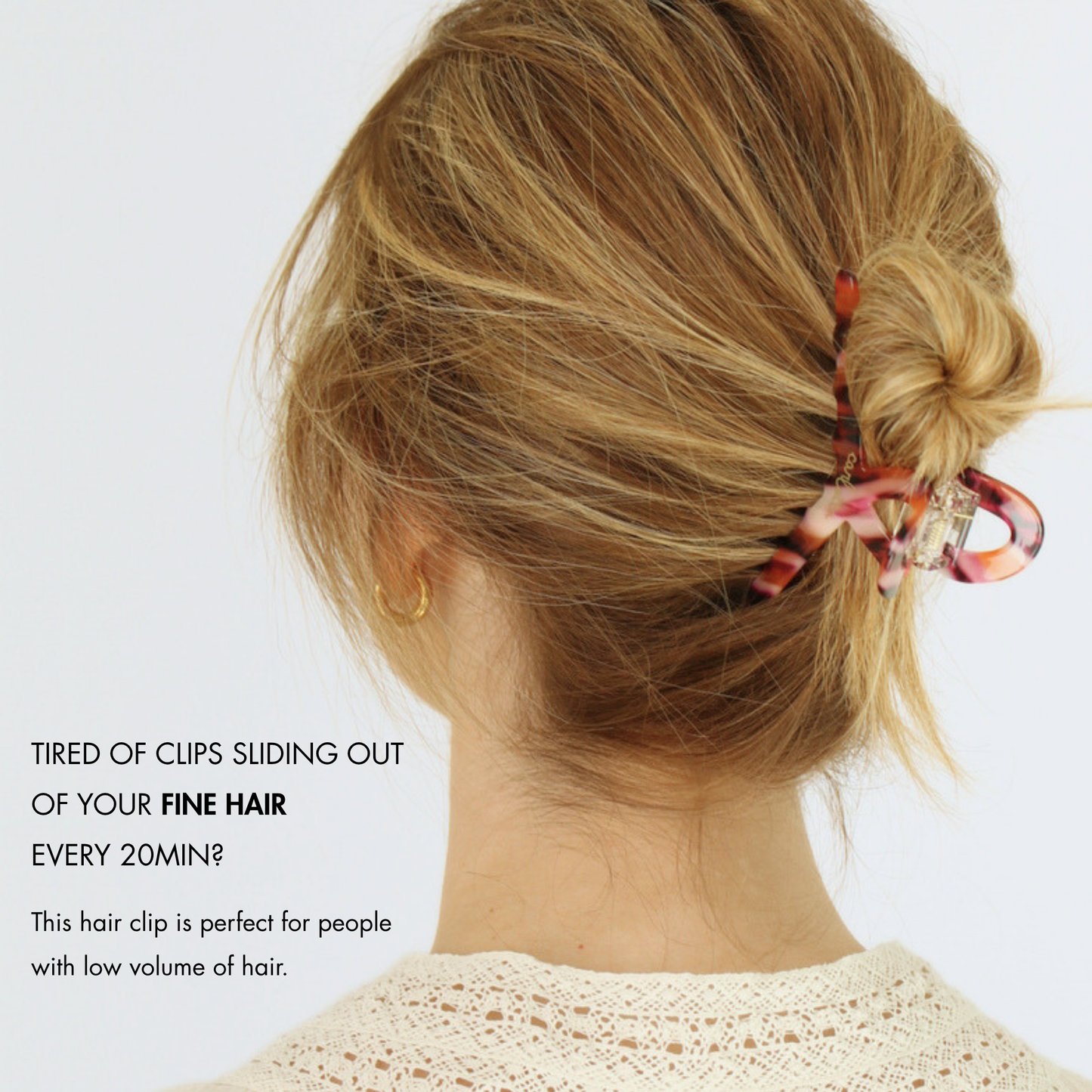 Inner strength medium hair claw sunset