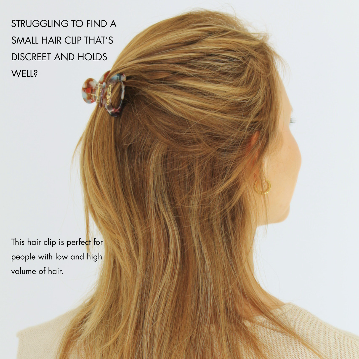 Daily habit set of two hair claw clips - emerald & burgundy
