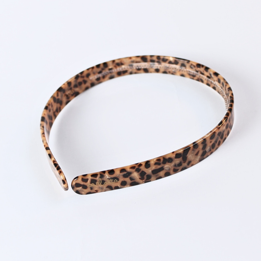 Resilient headband thin animal print