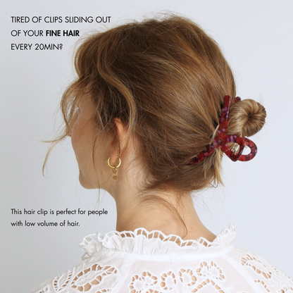 Inner strength medium hair claw clip cranberry