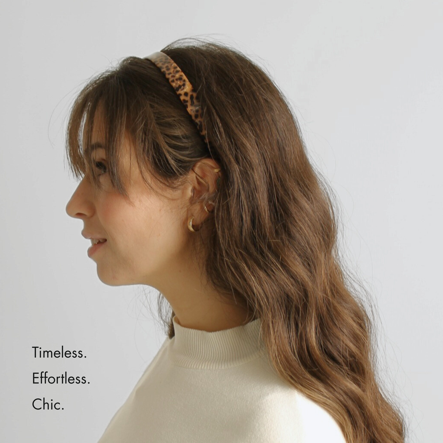 Resilient headband thin animal print