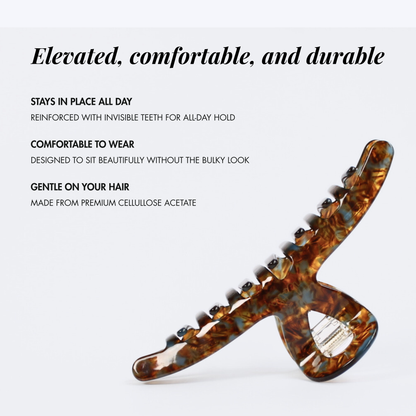 Inner strength large hair claw clip caramel
