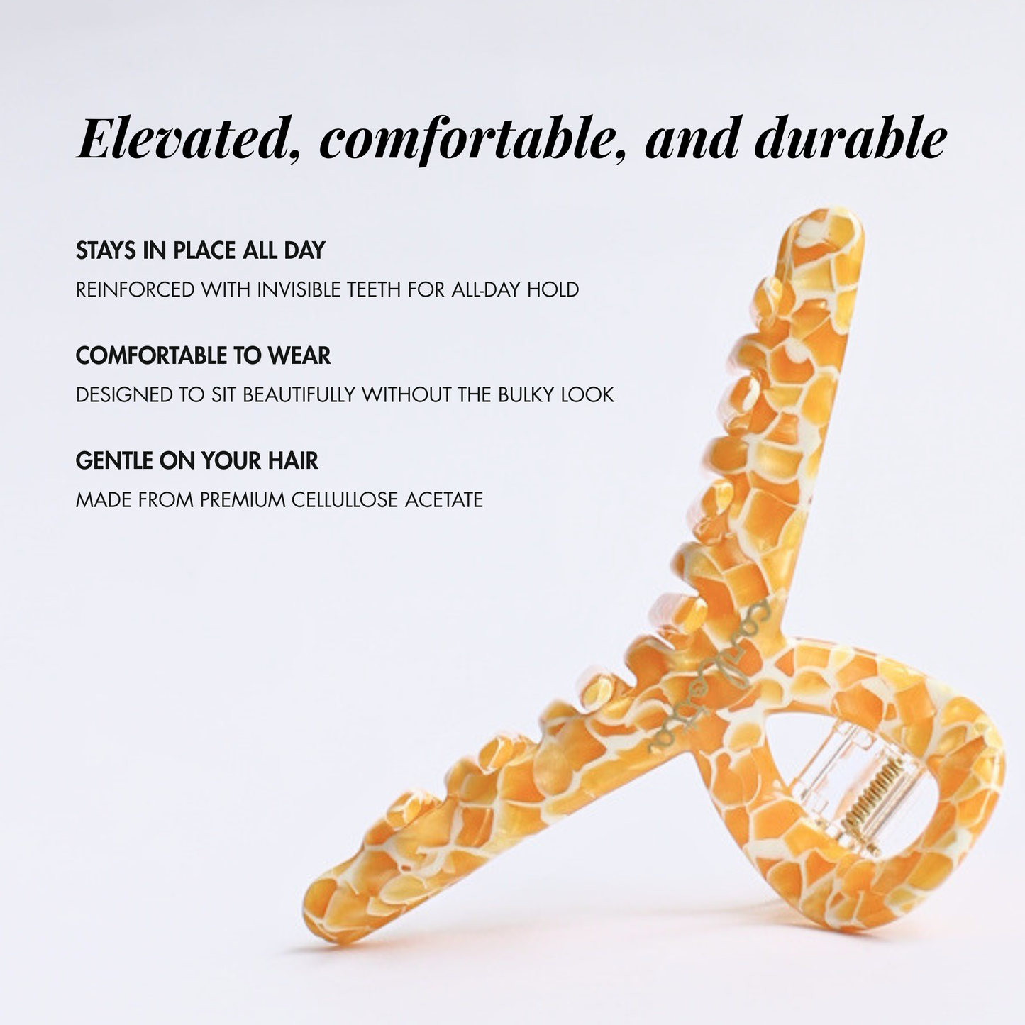 Inner strength medium hair claw honey