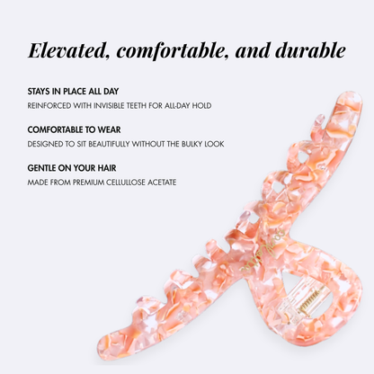 Inner strength large hair claw clip peach