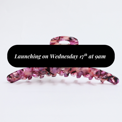 Inner strength large hair claw clip plum