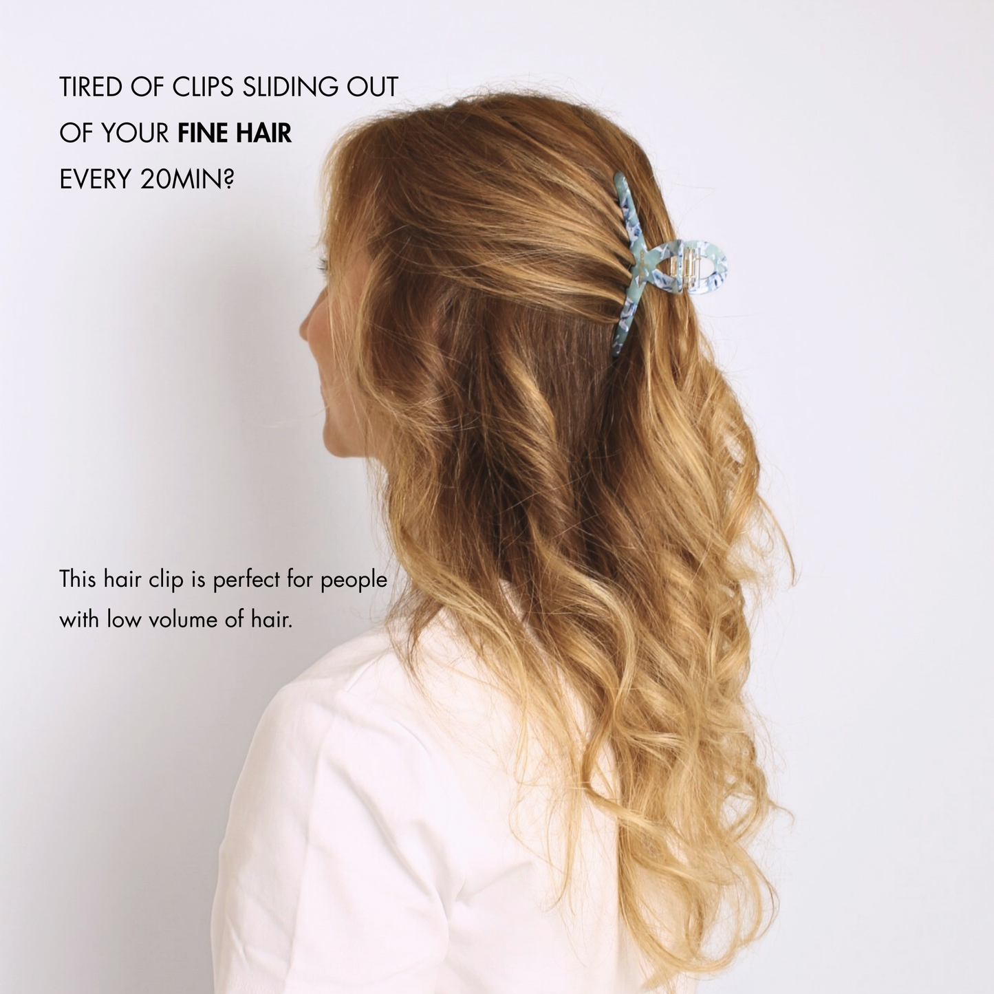 Inner strength medium hair claw clip animal sky