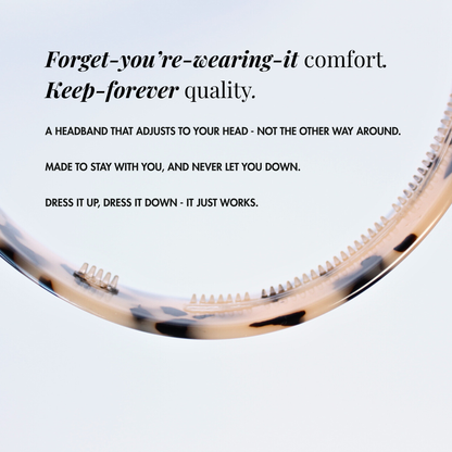 Resilient headband wide tortoiseshell