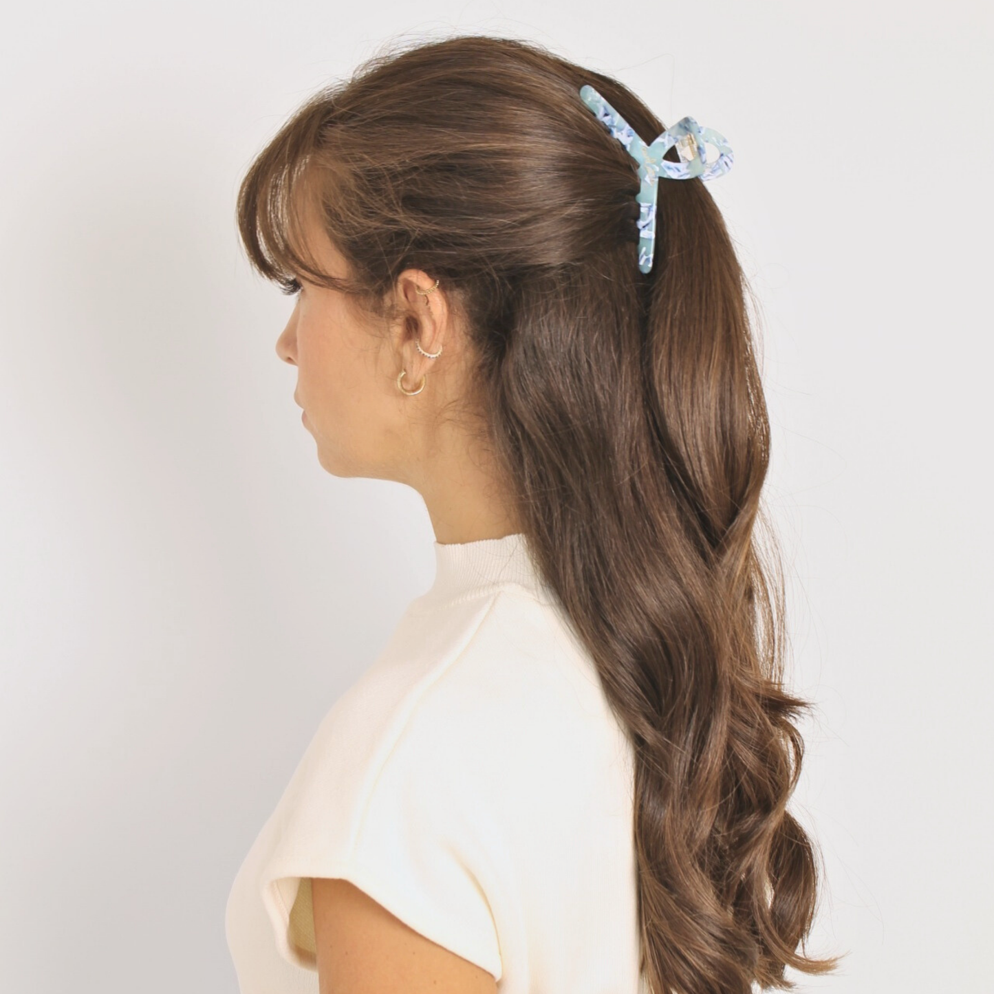 Inner strength medium hair claw clip animal sky