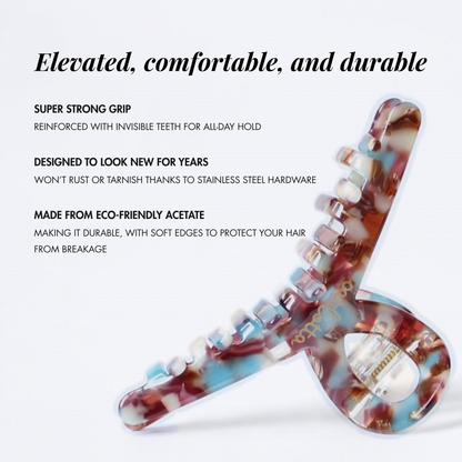 Inner strength medium hair claw clip burgundy marble