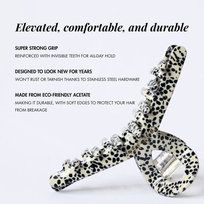 Inner strength medium hair claw clip dalmatian