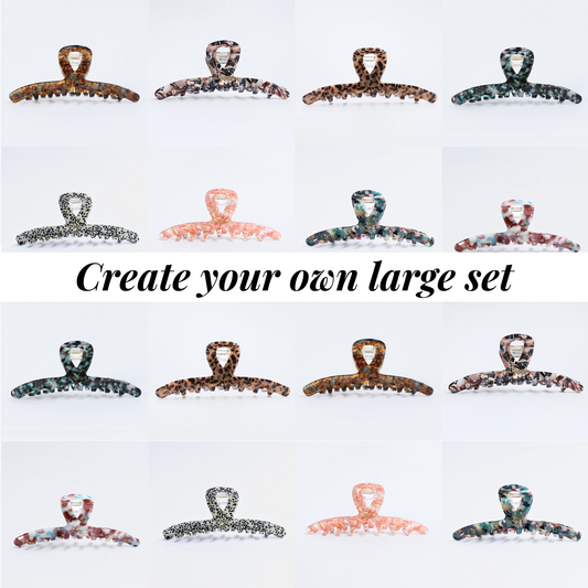 Mix & match: Inner strength large hair clips