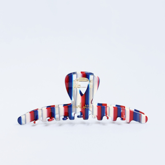 Inner strength large hair claw clip parisian stripes
