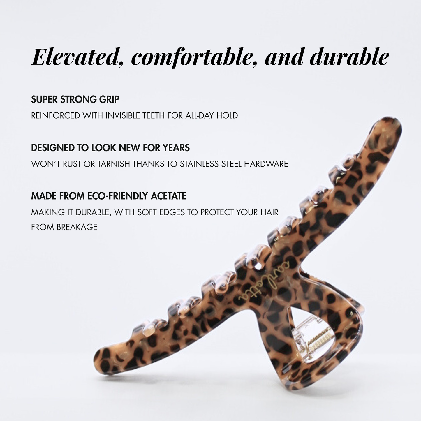 Inner strength large hair claw clip animal print