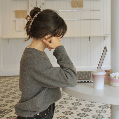 Inner strength large hair claw clip animal print