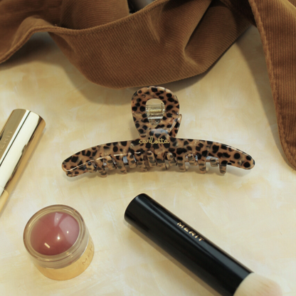 Inner strength large hair claw clip animal print