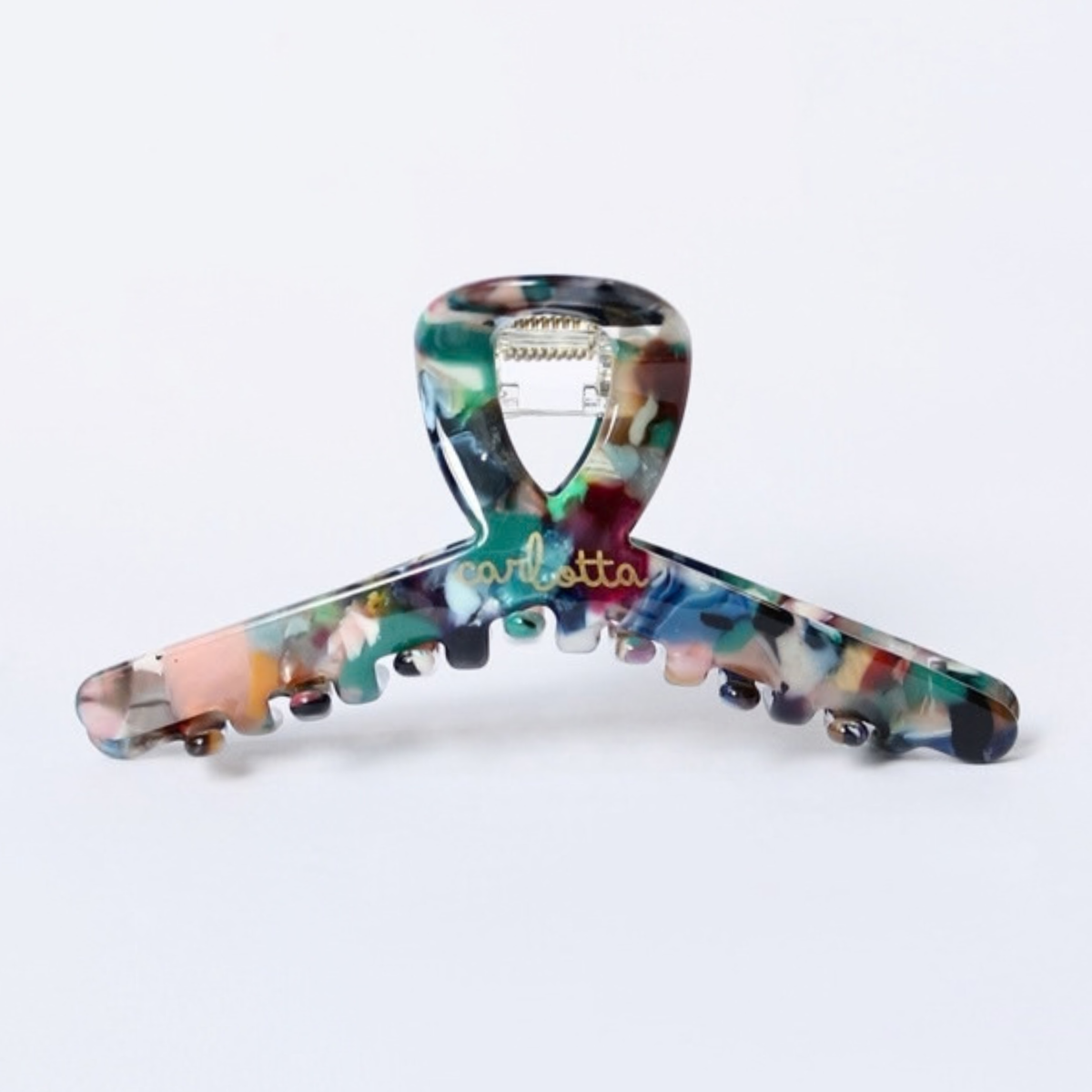 Inner strength medium hair claw clip emerald