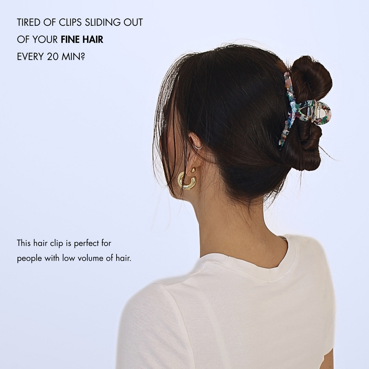 Inner strength medium hair claw clip emerald