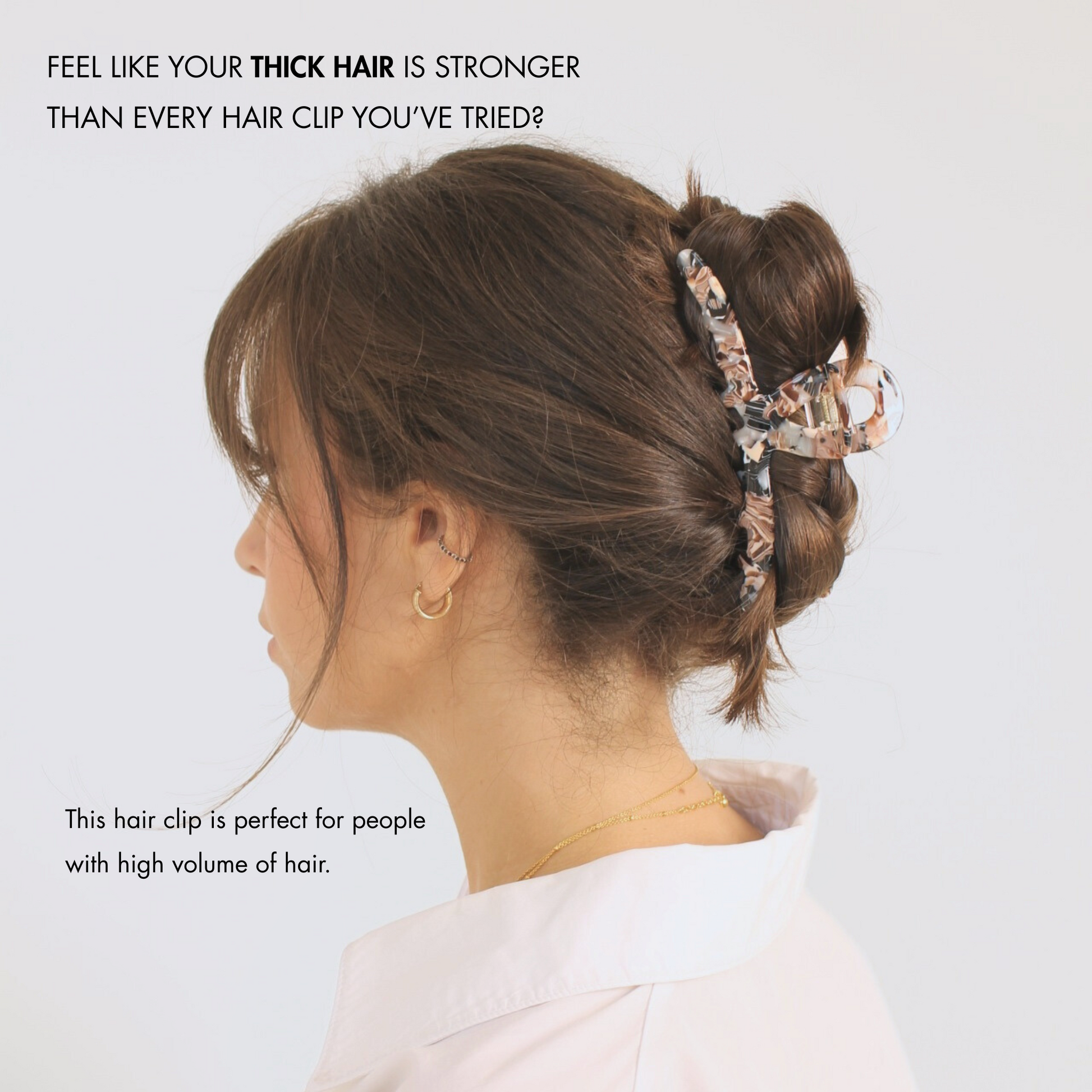 high_quality_hair_claw_clip_for_thick_hair strong grip brown and black