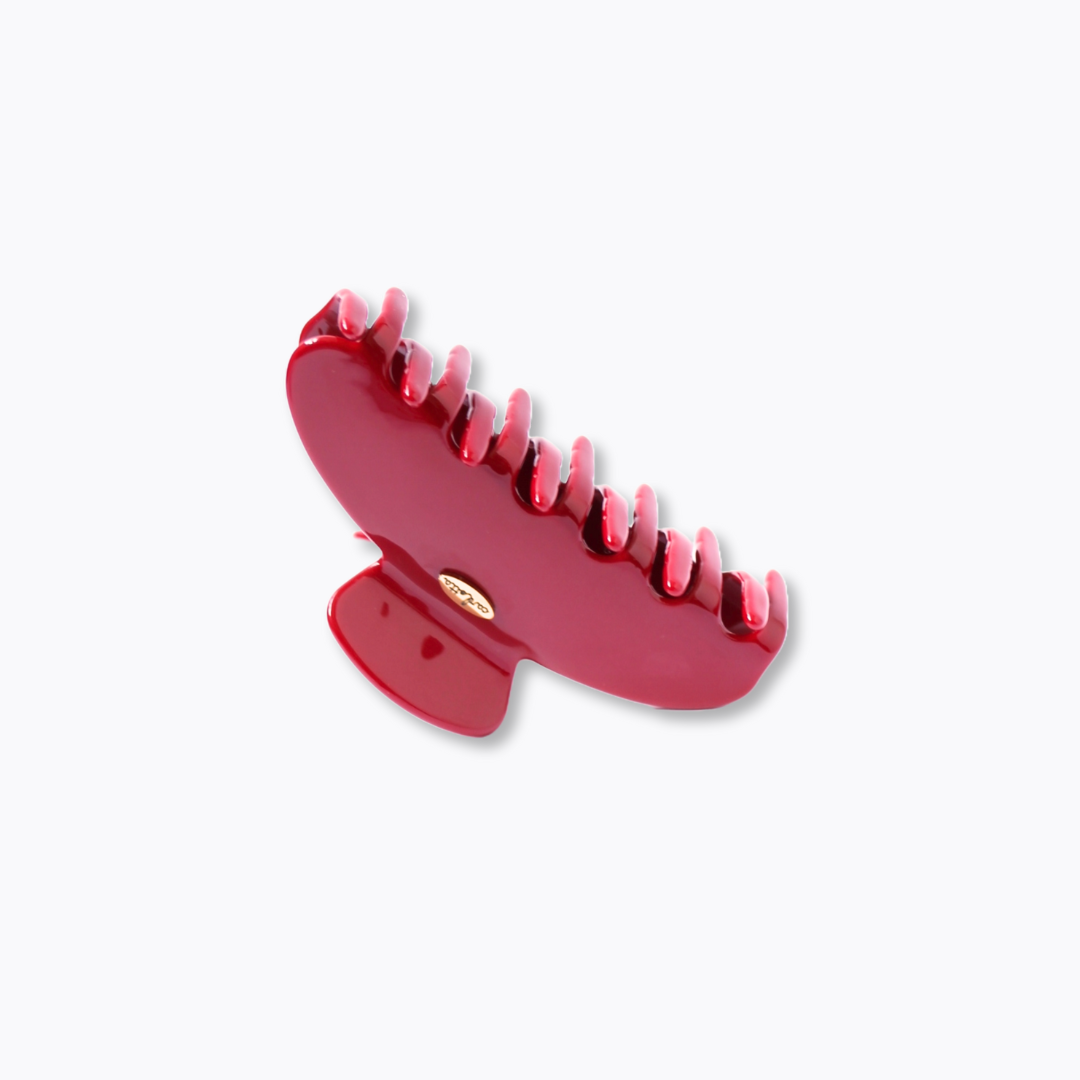 high quality hair claw clip burgundy red