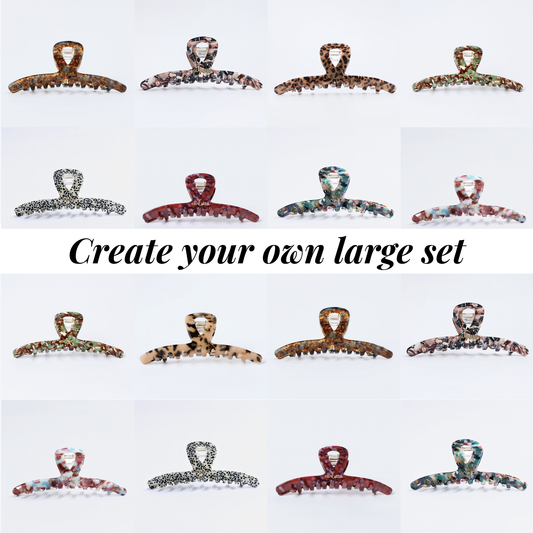 Mix & match: Inner strength large hair clips